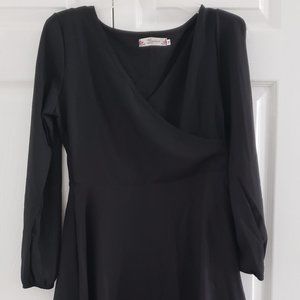 Long sleeve flare dress